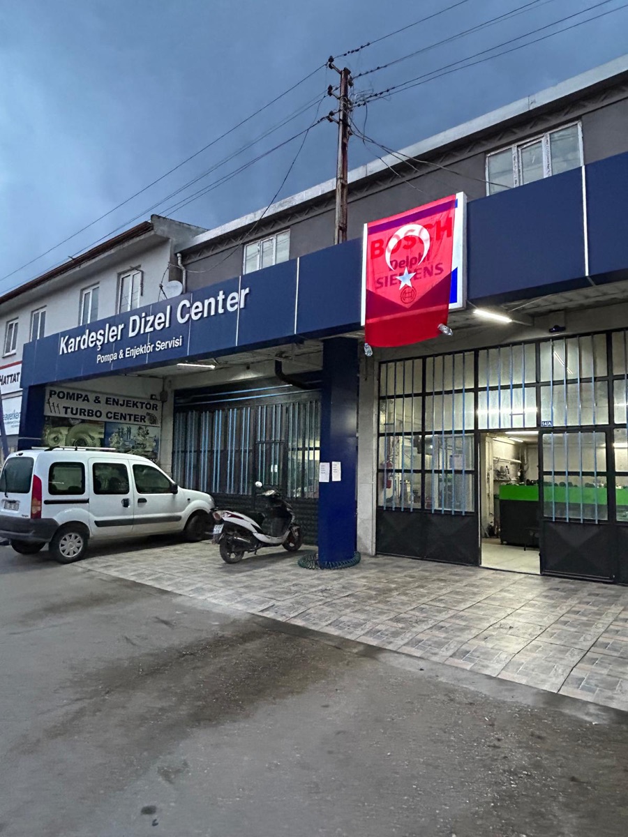 Kardeşler Dizel Center pompa ve enjektör servisi atölye girişi Merzifon